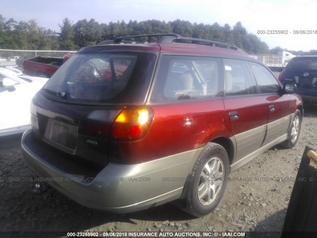 4S3BH675036633007 - 2003 SUBARU LEGACY OUTBACK AWP 勃艮第红 照片 4