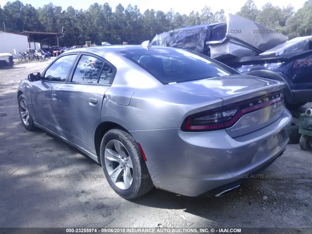 2C3CDXHG9JH176347 - 2018 DODGE CHARGER SXT PLUS GRAY photo 3