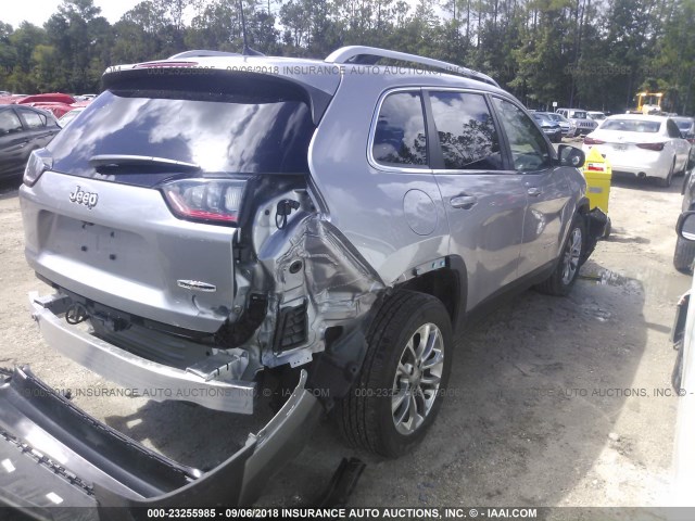 1C4PJLLB0KD184880 - 2019 JEEP CHEROKEE GRAY photo 4