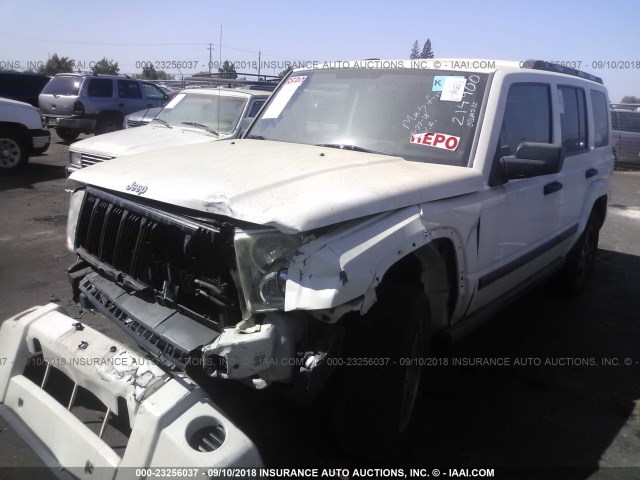 1J8HH48K76C214900 - 2006 JEEP COMMANDER WHITE photo 2