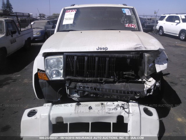 1J8HH48K76C214900 - 2006 JEEP COMMANDER WHITE photo 6