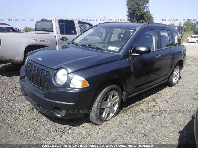 1J8FF47W67D417421 - 2007 JEEP COMPASS BLUE photo 2