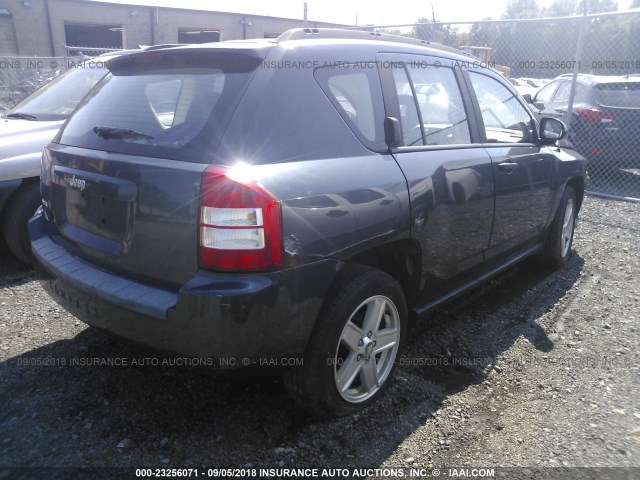 1J8FF47W67D417421 - 2007 JEEP COMPASS BLUE photo 4