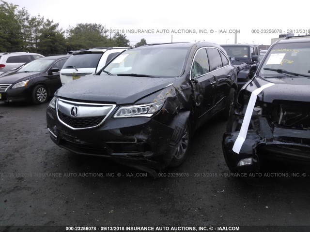5FRYD4H48FB007616 - 2015 ACURA MDX TECHNOLOGY GRAY photo 2