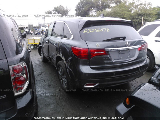 5FRYD4H48FB007616 - 2015 ACURA MDX TECHNOLOGY GRAY photo 3