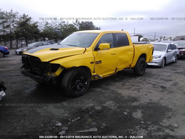 1C6RR7MT3GS334099 - 2016 RAM 1500 SPORT YELLOW photo 2