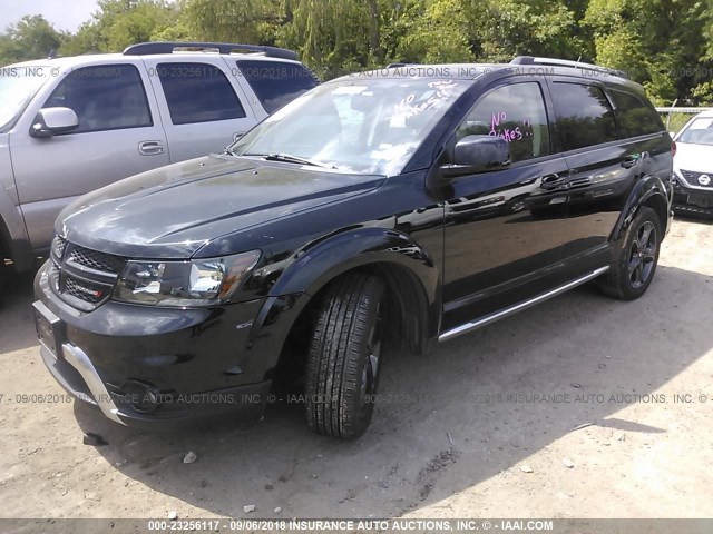 3C4PDCGG9JT335527 - 2018 DODGE JOURNEY CROSSROAD BLACK photo 2