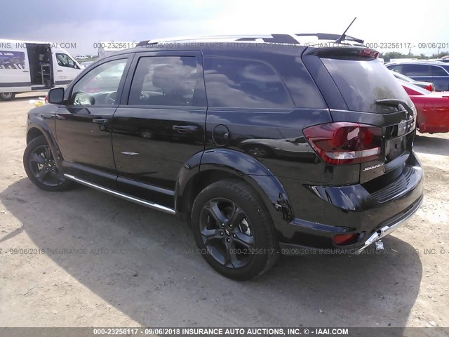 3C4PDCGG9JT335527 - 2018 DODGE JOURNEY CROSSROAD BLACK photo 3