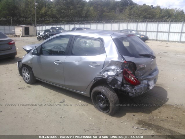 JM1DE1KYXE0175214 - 2014 MAZDA MAZDA2 SPORT SILVER photo 3