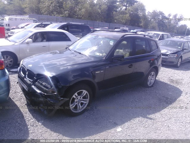 WBXPA93466WG89908 - 2006 BMW X3 3.0I BLACK photo 2