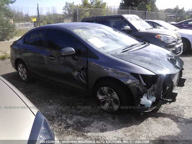 19XFB2F50FE038802 - 2015 HONDA CIVIC LX GRAY photo 1
