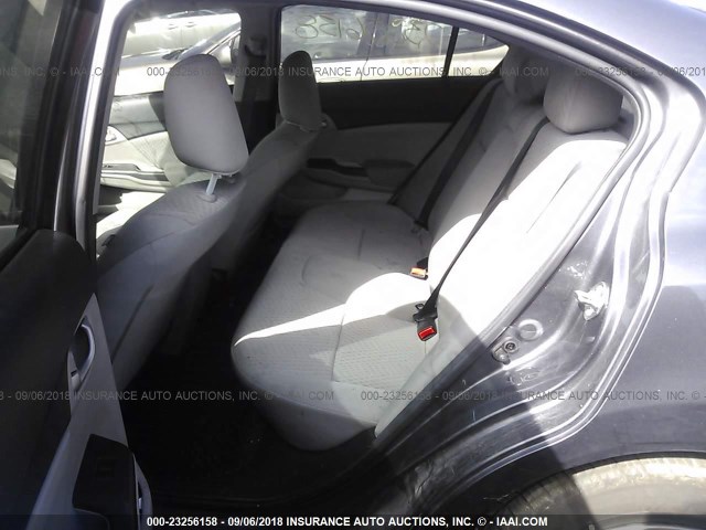 19XFB2F50FE038802 - 2015 HONDA CIVIC LX GRAY photo 8