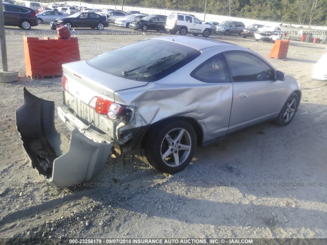 JH4DC54854S012868 - 2004 ACURA RSX SILVER photo 4