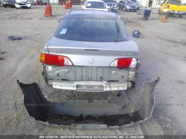 JH4DC54854S012868 - 2004 ACURA RSX SILVER photo 6