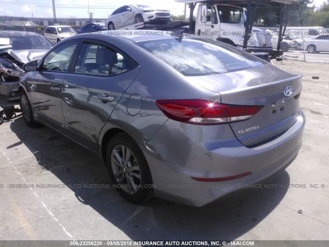 5NPD84LF4JH307435 - 2018 HYUNDAI ELANTRA SEL/VALUE/LIMITED GRAY photo 3