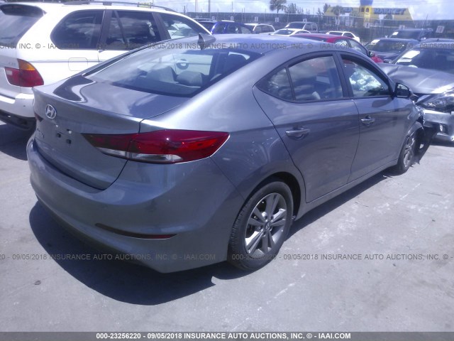 5NPD84LF4JH307435 - 2018 HYUNDAI ELANTRA SEL/VALUE/LIMITED GRAY photo 4