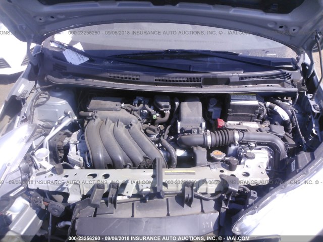 3N1CE2CP0FL355882 - 2015 NISSAN VERSA NOTE S/S PLUS/SV/SL/SR SILVER photo 10