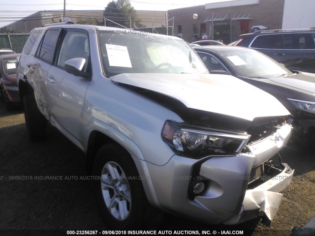 JTEBU5JR9G5330574 - 2016 TOYOTA 4RUNNER SR5 PREM/LTDL/TRAIL/TRD SILVER photo 1