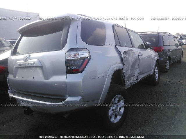 JTEBU5JR9G5330574 - 2016 TOYOTA 4RUNNER SR5 PREM/LTDL/TRAIL/TRD SILVER photo 4