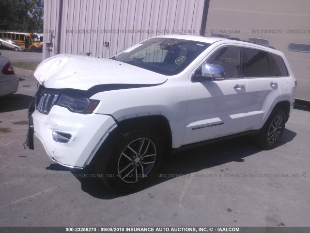 1C4RJFBG8HC776453 - 2017 JEEP GRAND CHEROKEE LIMITED WHITE photo 2