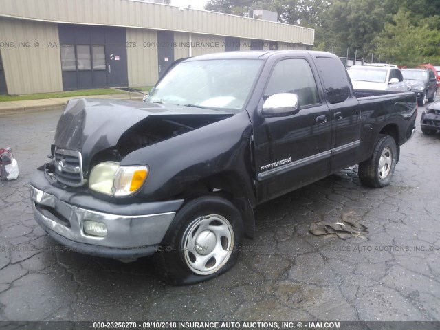 5TBRN34142S245518 - 2002 TOYOTA TUNDRA ACCESS CAB SR5 BLACK photo 2