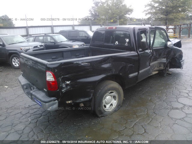 5TBRN34142S245518 - 2002 TOYOTA TUNDRA ACCESS CAB SR5 BLACK photo 4