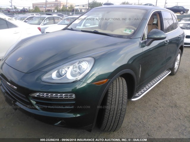 WP1AA2A27CLA09910 - 2012 PORSCHE CAYENNE GREEN photo 2