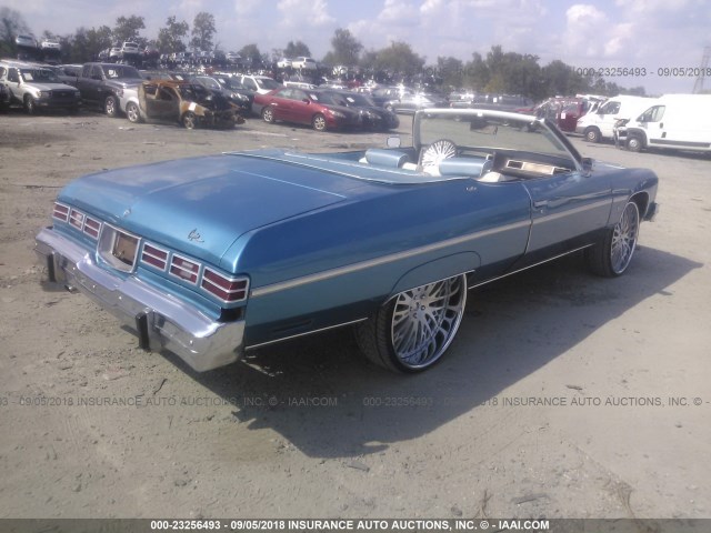 1N67U5Y1020460000 - 1975 CHEVROLET CAPRICE CONVERTIBLE  BLUE photo 4