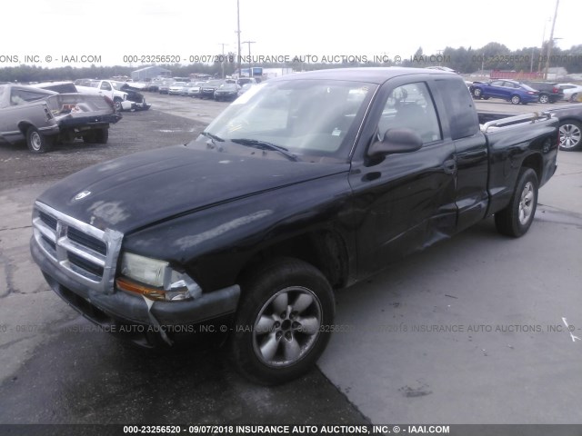 1D7GL32K44S701209 - 2004 DODGE DAKOTA SPORT BLACK photo 2