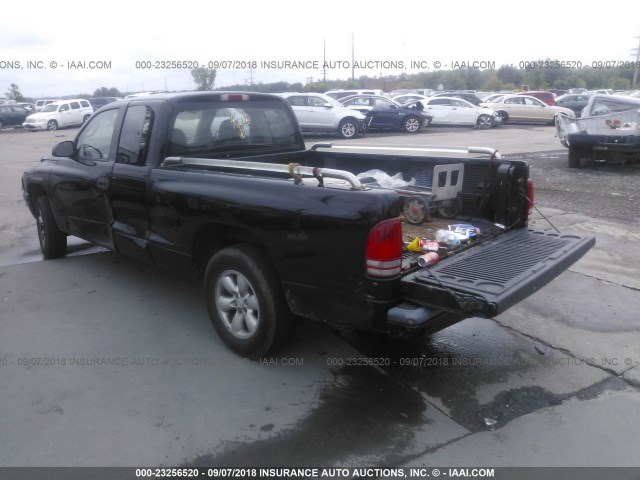 1D7GL32K44S701209 - 2004 DODGE DAKOTA SPORT BLACK photo 3