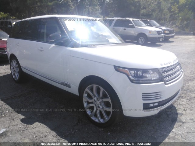 SALGS3TF6FA221270 - 2015 LAND ROVER RANGE ROVER SUPERCHARGED WHITE photo 1