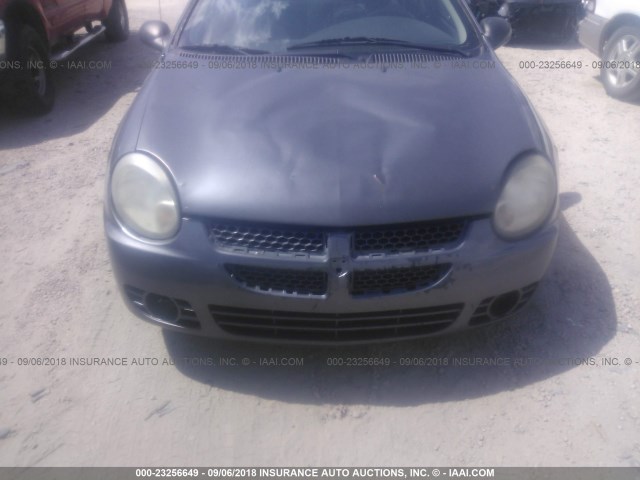 1B3ES26C93D190294 - 2003 DODGE NEON SE GRAY photo 6