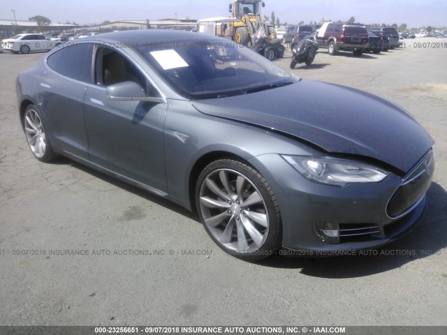 5YJSA1CNXDFP21324 - 2013 TESLA MODEL S GRAY photo 1