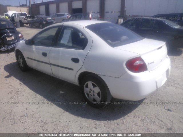 1B3ES26C74D586628 - 2004 DODGE NEON SE WHITE photo 3