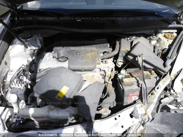 4T1BF1FK5CU005841 - 2012 TOYOTA CAMRY SE/LE/XLE SILVER photo 10