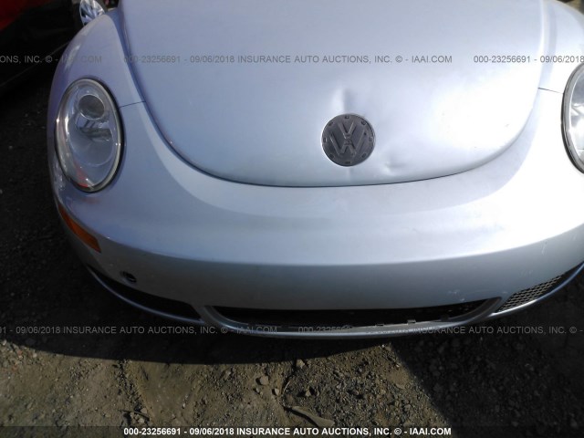 3VWRG3AL6AM005339 - 2010 VOLKSWAGEN NEW BEETLE Light Blue photo 6