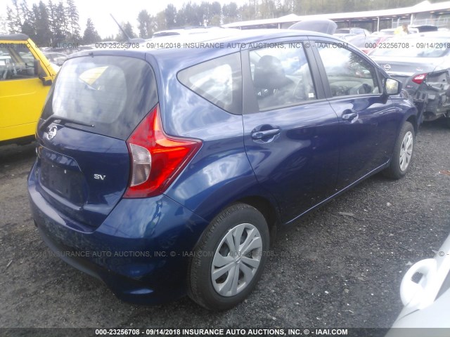 3N1CE2CPXJL359768 - 2018 NISSAN VERSA NOTE S/S PLUS/SV/SL/SR BLUE photo 4