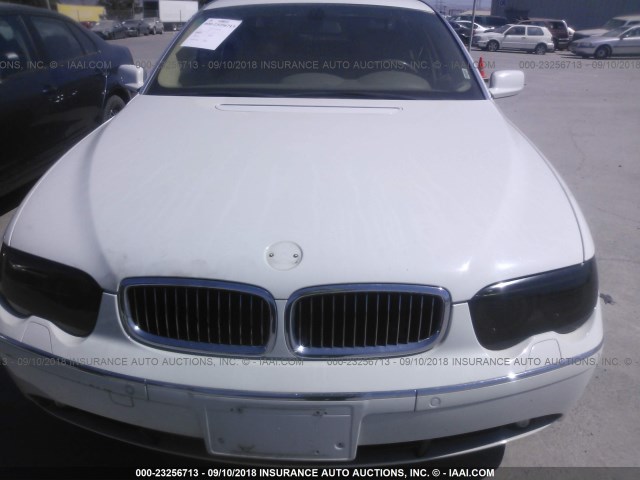 WBAGN63505DS56355 - 2005 BMW 745 LI WHITE photo 6