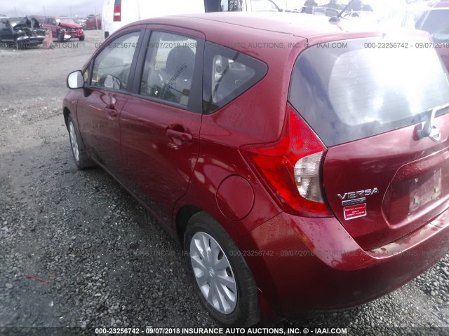 3N1CE2CP1EL382345 - 2014 NISSAN VERSA NOTE S/S PLUS/SV/SL RED photo 3