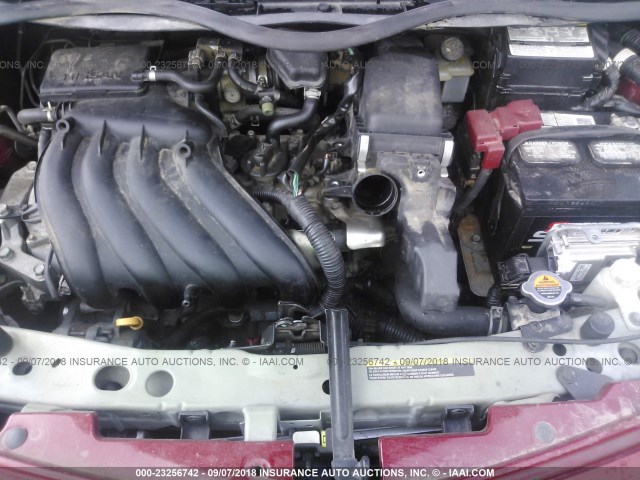 3N1CE2CP1EL382345 - 2014 NISSAN VERSA NOTE S/S PLUS/SV/SL RED photo 6