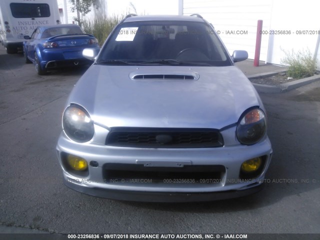 JF1GG29632G836219 - 2002 SUBARU IMPREZA WRX SILVER photo 6