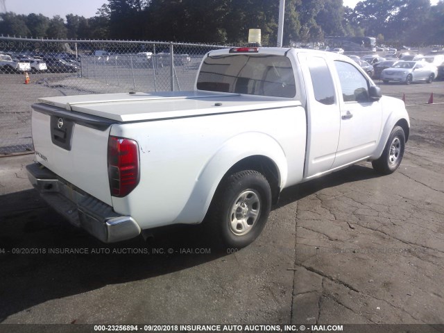 1N6BD0CTXEN710775 - 2014 NISSAN FRONTIER S/SV WHITE photo 4