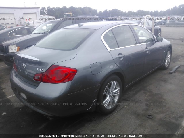 JN1CV6AP0FM502315 - 2015 INFINITI Q40 GRAY photo 4