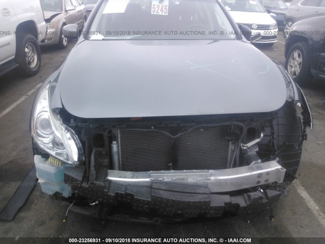 JN1CV6AP0FM502315 - 2015 INFINITI Q40 GRAY photo 6