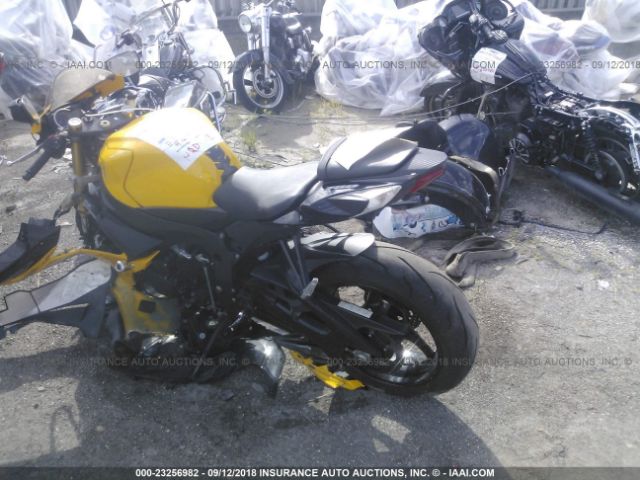 JS1GR7MA8C2100611 - 2012 SUZUKI GSX750 YELLOW photo 3