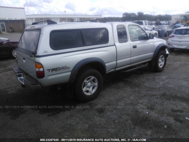 5TESN92N04Z319072 - 2004 TOYOTA TACOMA XTRACAB PRERUNNER ვერცხლისფერი ფოტო 4