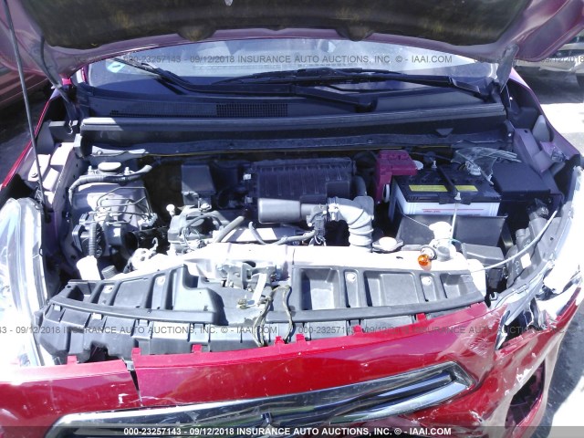 ML32F3FJ2HHF11379 - 2017 MITSUBISHI MIRAGE G4 ES წითელი ფოტო 10