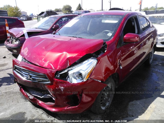 ML32F3FJ2HHF11379 - 2017 MITSUBISHI MIRAGE G4 ES წითელი ფოტო 2