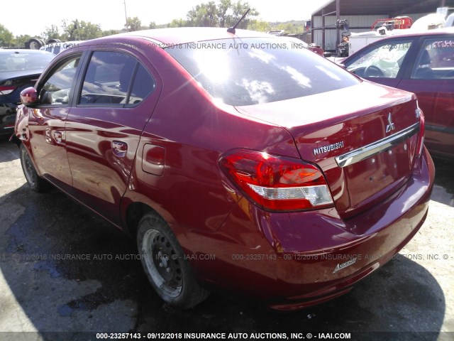 ML32F3FJ2HHF11379 - 2017 MITSUBISHI MIRAGE G4 ES წითელი ფოტო 3