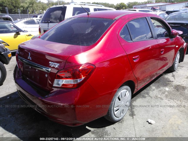 ML32F3FJ2HHF11379 - 2017 MITSUBISHI MIRAGE G4 ES წითელი ფოტო 4